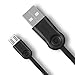 IMKEY Premium 6.5 FT Tangle-Free Micro USB 2.0 Sync Data Fast Charging Cable For Samsung Galaxy S7/ S6 / Edge, S4/ S3/ Note 5 / 4 / 2,Google Nexus,LG,HTC,Nokia,Blackberry And More - (Black)