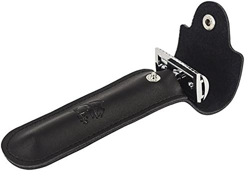 Premium Quality Adjustable Double Edge Safety Razor 700 (1 Razor, 1 Leather Protective Sleeve & 10pcs Dorco Blades)