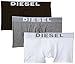 Diesel Men's Essentials 3-Pack Kory Boxer Trunk,white/black/gray,S
