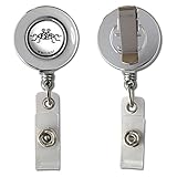 FSM Flying Spaghetti Monster - WWFSMD Retractable Reel Chrome Badge ID Card Holder Clip