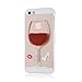 3D Liquid Case for iPhone 5/5s/SE, Turpro Creative Funny 3D Flowing Liquid Red Lip Red Wine Glass High Heels Crystal Clear Case Cover for iPhone 5,iPhone 5s, iPhone SE (Red Wine)