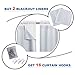 NICETOWN Thermal Insulated Blackout Liner - Blackout Curtain Liner for 63 inches Drapes, Light Blocking Curtain Liners, Block Out Curtain Liners, Hooks Included, 2 Panels, 45W by 58L Inches