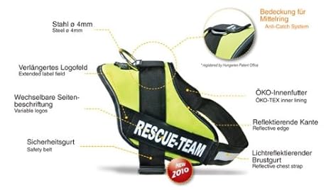 IDC Powergeschirr Light für Suchhunde Mantrailing Gr. 0 ROT