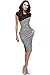 Fashion New Sexy Women Striped Cocktail Bandage Bodycon Sheath Midi Pencil Dress