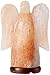 Zennery Best Glowing Hand Carved Angel Himalayan Pink Salt Lamp Rock Crystal with Decorative Neem Wood Base and Replaceable 15W Bulb -UL Listed 6' Cord 8-10 lbs (4-5 kg) 7