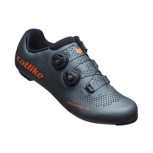 CATLIKE 7200100040 - MIXINO RC1 Rennfahrradschuhe für Männer und Frauen Größe 47 mit Carbonsohle, sehr steif und leicht und doppeltem Zifferblattverschluss in Farbe Grau