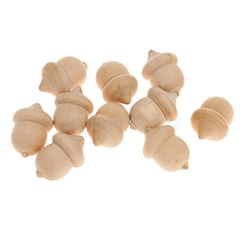 10pcs wood acorns - Unfinished DIY Wooden People Peg Dolls Wedding Cake Toppers Craft Toys