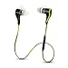 New Version 2015 Newest Bluetooth 4.0 Wireless Stereo Headphones with Noise Cancellation Sports Earphones Earbuds, Support Say YES or NO and Function, 5 Languages Voice Prompt Headsets with Voice Control . (Green)