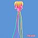EVINIS Kite-Beautiful Large Easy Flyer Kite for Kids - Nylon Cloth 4m Power Yellow&Pink Head and Colorful Tail Octopus Software Kite