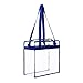 BAGAIL Clear Bags 12x6x12 Stadium Approved Clear Tote Bag with Zipper Closure Crossbody Shoulder Bag with Adjustable Strap(RoyalBlue)