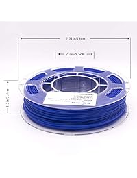 ECHEN PLA Filamento 1.75mm, Cambio de color con la temperatura, Azul a blanco, Filamento de la impresora 3D + - 0.03 mm, 200 g (0.44 lb), Incluye Cambio de color UV de muestra a Filamento púrpura.
