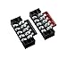 Screw Terminal Strip 600V + 400V Pre Insulated Terminal Barrier Strip Red/Black (15A 5P)