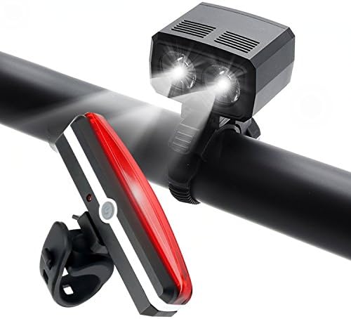 MENTALIZE® OWL Bike light Set | 500 Lumen Cree LED| USB Rechargeable | Tail Rear Light | IP65 Waterproof | Bicycle Lights