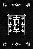 Scandinavian Design Floral Monogram Daily Journal Notebook - Letter E: Decorative Letter on Black Le by Spring Hill Stationery