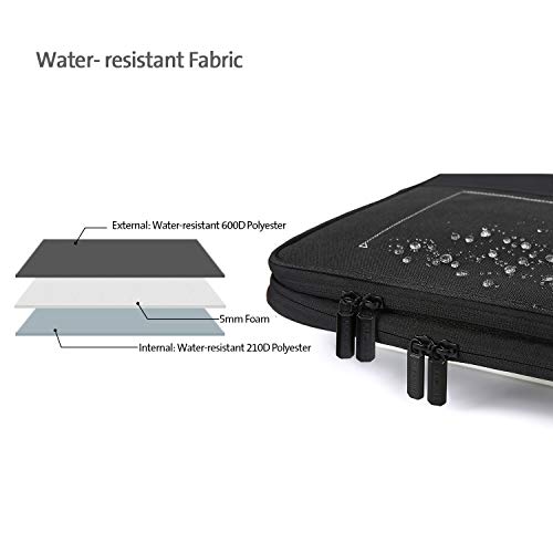 BAGSMART Travel Organizer Electronics Laptop Accessories Bag with 15 inch MacBook Pro Compartment, for Cable, Adapter, Hard Drives, 12.9 inch iPad Pro, Black - Thumbnail 5