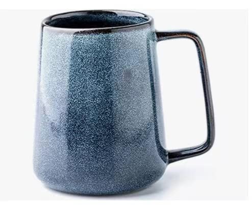 KELINGO Large 24 OZ/700ml Ceramic Coffee Mugs with Golden Handle, Extra Big Jumbo Tea Cup Mug for Office and Home, Gift and Present, 700ml Blue