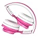 Kids Headphones, HD30 Volume Limiting Children Headset with Microphone for Girls Boys and Tablets Computer Laptops iOS Android Smartphone (White/Pink)