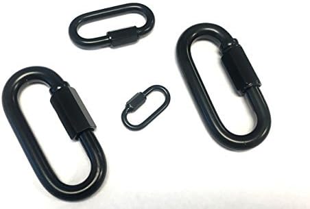 10pc Set - Quick Link, Chain Link - Black Coated Satin Finish