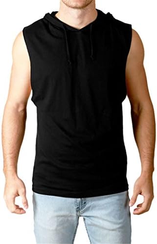InleaderStyle Men's Basic Cotton Sleeveless Hoodie