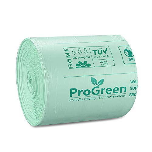 ProGreen 100 Compostable Bags 8 Gallon (30L), Extra Thick 0.85 Mil