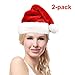 YAXXO Santa Claus Hat For Adults - Deluxe Plush Rubie Red (2-pack)