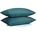DreamHome Microfiber Pillowcases, Set of 2 (Standard, Teal)