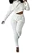 Chuanqi Women's Plus Size Turtleneck Outfits Sets Winter Crop Tops and Long Pants