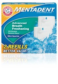 Mentadent Fluoride Toothpaste Advanced Breath Freshening, 2 Refills Each 5.25 Oz - 10.5 Oz Total