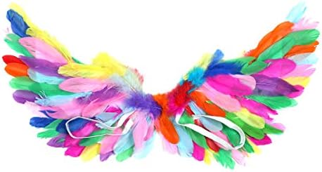 Tiaobug Bunte Flugel Mode Faltbare Fee Engel Vogel Federflugel Fur Kinder Erwachsene Fotografie Maskerade Halloween Cosplay Party Kostum Zubehor Mehrfarbig Small Amazon De Spielzeug