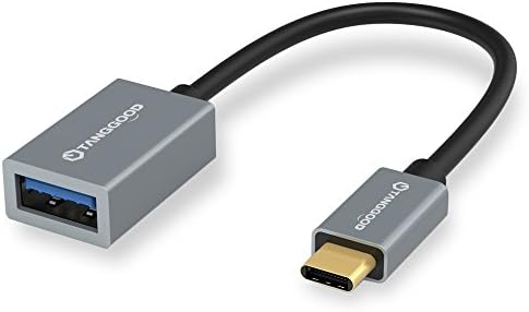 USB Type-C to USB 3.1 Adapter, TANGGOOD USB-C OTG Cable,Convert USB C Female into USB 3.0 A Female for Macbook Pro, New Macbook 12-inch, ChromeBook Pixel,Galaxy S8 and more (0.5ft,Space Gray)