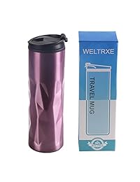 WELTRXE 15oz Insulated Stainless Steel Travel Mug