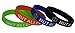 Nut Allergy Bracelets Silicone Wristbands (Pack of 4) Blue, Black, Green, Orange Great for Kids (Multi, 6)