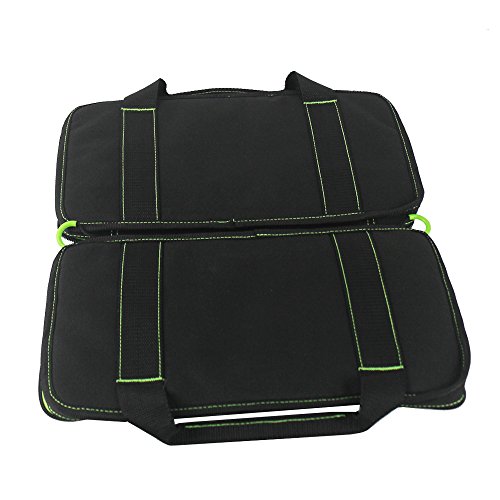 Kylebooker Single Pistol Case Tactical Handgun Bag (Black with Green)