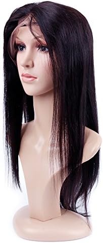 H&N Hair Brazilian Virgin Hair Lace Front Wigs Straight Human Hair Full Lace Wigs with Baby Hair 130% Density For Black Women Natural Color(12-24 inch)