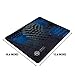 ENHANCE Large Gaming Mouse Pad (12.6 x 10.6) - Thick Mousepad with Stitched Edges, Non-Slip Rubber Base, High Precision Cloth Fabric Tracking Professional Esports Mouse Mat - 3D Blue Hex Design