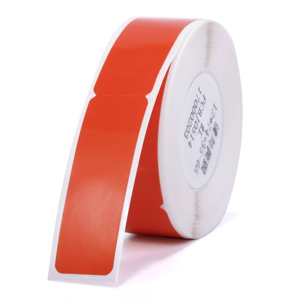 Label Maker Tape for NIIMBOT D11/D110/D101/H1S, Cable Label Sticker, Waterproof Tear Proof Thermal Paper 0.5"x4.3" (12.5x74mm),65 Per Roll(Red) — image 1