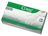 Medline Curad 3G Stretch Vinyl Exam Glove Latex & Powder Free 1000 Each(include 10 boxes, and 100 each for 1 box) - Large