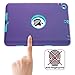 MAKEIT CASE for iPad Mini Case for iPad Mini 2 Case 3in1 Hybrid Shockproof Case for iPad Mini 1 2 3 Generation (Purple/Light Green)