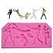 WYD 4 Pcs Football Rugby Baseball Golf Fondant Cake Decorating Cookie Making Tool Sugarcraft Soap Silicone Mold For Chocolate Candy Mold