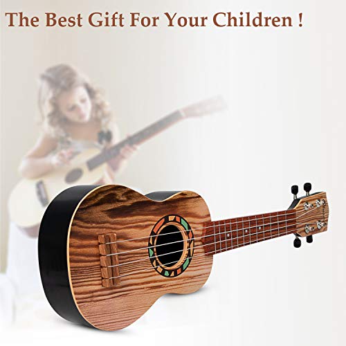 SAOCOOL Ukulele Guitar for Kids, 21 inch Ukulele Guitar Kids Guitar Toy, 4 String Child Guitar Toys for Girls and Boys - Thumbnail 5