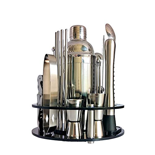 JJZXD Kit 30-teiliges Cocktail Shaker Set Whirl Runde Halterung Home DIY Anzug for Mixed Getränke Bar Werkzeuge… – Bild 4