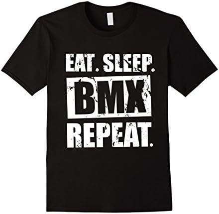 Mens Eat Sleep BMX - T Shirt for BMX'ers/ Bikers XL Black