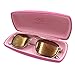 Perfect Eyeglass Case with Microfiber Cleaning Cloth| for Medium Size Frames | Smooth Finish | Metal | Hard | for Men & Women | AS302 Pink |