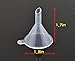 Easytle 6 Mini Clear Plastic Funnels (PP) for Fragrance Essential Oils Blend & Sand Art & Lab Bottle & Perfume Craft Spice - 32mm/6.4mm