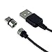 SOJITEK Genuine Detachable Magnetic Charging Charger (No Data Sync, No Fast Charge) 3.3FT (2A) Cable with Micro USB/Android Phone Magnetic Connector for Micro USB 2.0 A Male to Micro B