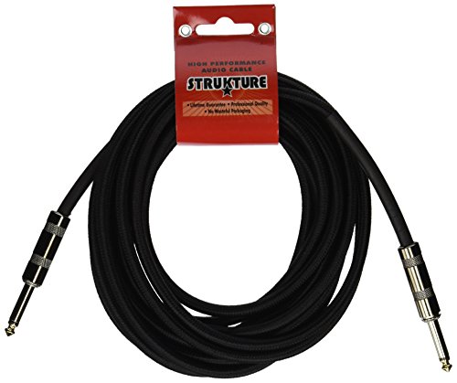 Strukture SC186W Black 18.5 Foot Woven Guitar Cable