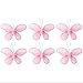 Butterfly Decorations Pink Mini Glitter Little Nylon Butterflies Decor Decorate Baby Nursery Bedroom Girls Room Wall Wedding Birthday Party Shower Home Craft Wire Mesh DIY (X-Small 2