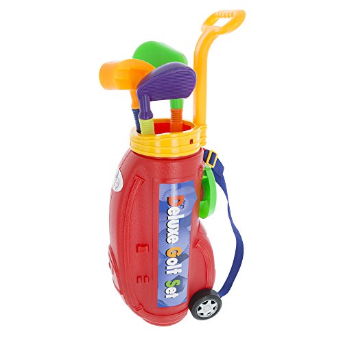 image for Toddler Toy Golf Play Set with Plastic Bag, 2 Clubs, 1 Putter, 4 Balls