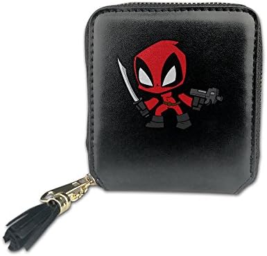 IaYaoo Deadpool The Cute Super Hero Women's PU Leather Zipper Wallets