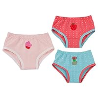 Joyo roy Baby Girls Potty Training Pants Cotton Cute Diaper Nappy Training Underwear Kids Breathable 3 Pcs Small